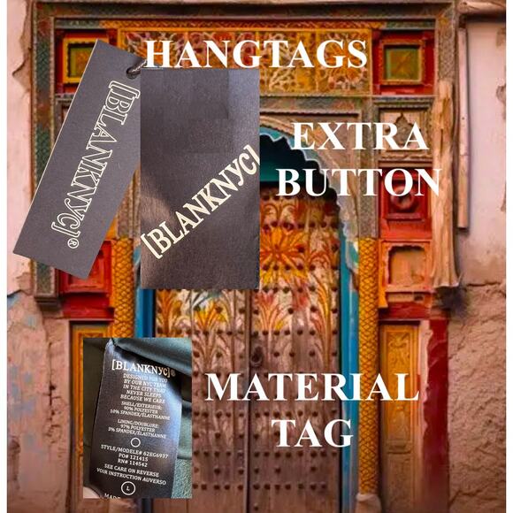 BLANK NYC Hunter Green Faux Suede Fringe Blazer Size L - Picture 10 of 10